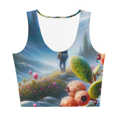 Ölgemälde einer Nahaufnahme von Alpenbeeren in satten Farben und zarten Texturen - Damen Crop Top (All-Over Print) wandern xxx yyy zzz