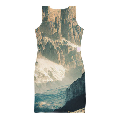 Dolomiten - Landschaftsmalerei - Langes Damen Kleid (All-Over Print) berge xxx