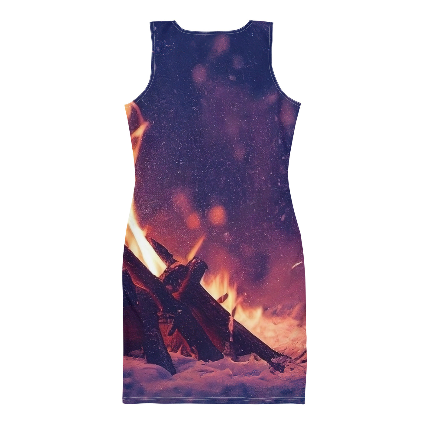 Lagerfeuer im Winter - Campingtrip Foto - Langes Damen Kleid (All-Over Print) camping xxx