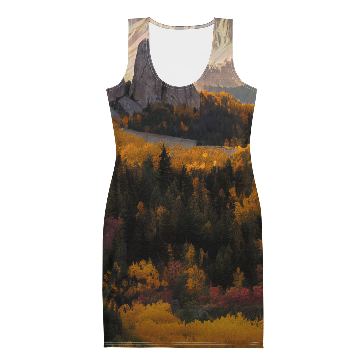 Dolomiten Berge - Malerei - Langes Damen Kleid (All-Over Print) berge xxx XL