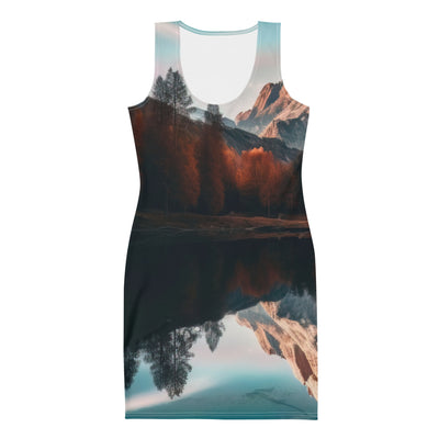 Bergsee, Berg und Bäume - Foto - Langes Damen Kleid (All-Over Print) berge xxx XL