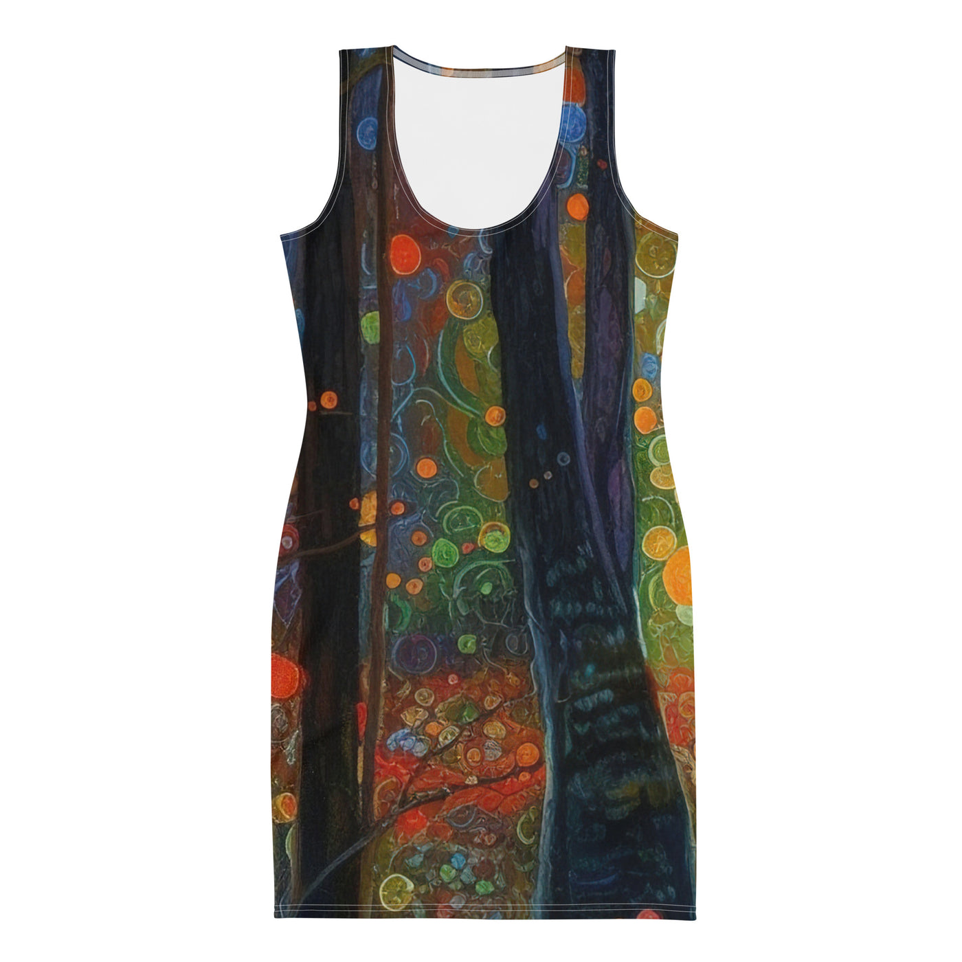 Wald voller Bäume - Herbstliche Stimmung - Malerei - Langes Damen Kleid (All-Over Print) camping xxx XL