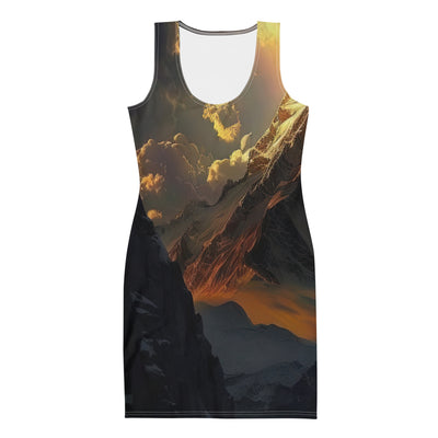 Himalaya Gebirge, Sonnenuntergang - Landschaft - Langes Damen Kleid (All-Over Print) berge xxx XL