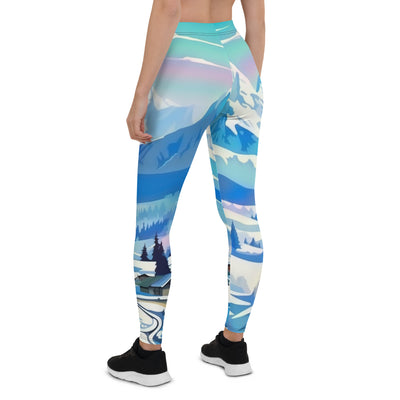 Berge und Schnee - Landschaft - Leggings (All-Over Print) ski xxx