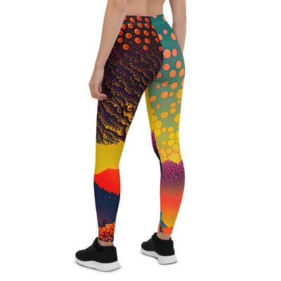 Berge und warme Farben - Punktkunst - Leggings (All-Over Print) berge xxx