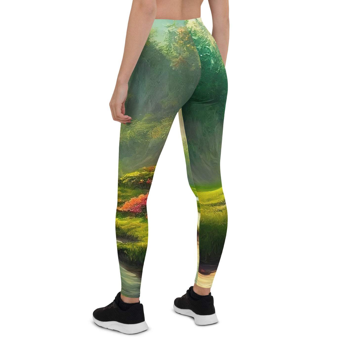 Bach im tropischen Wald - Landschaftsmalerei - Leggings (All-Over Print) camping xxx