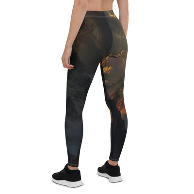 Himalaya Gebirge, Sonnenuntergang - Landschaft - Leggings (All-Over Print) berge xxx