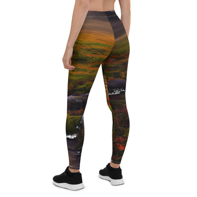 Landschaft mit wilder Atmosphäre - Malerei - Leggings (All-Over Print) berge xxx