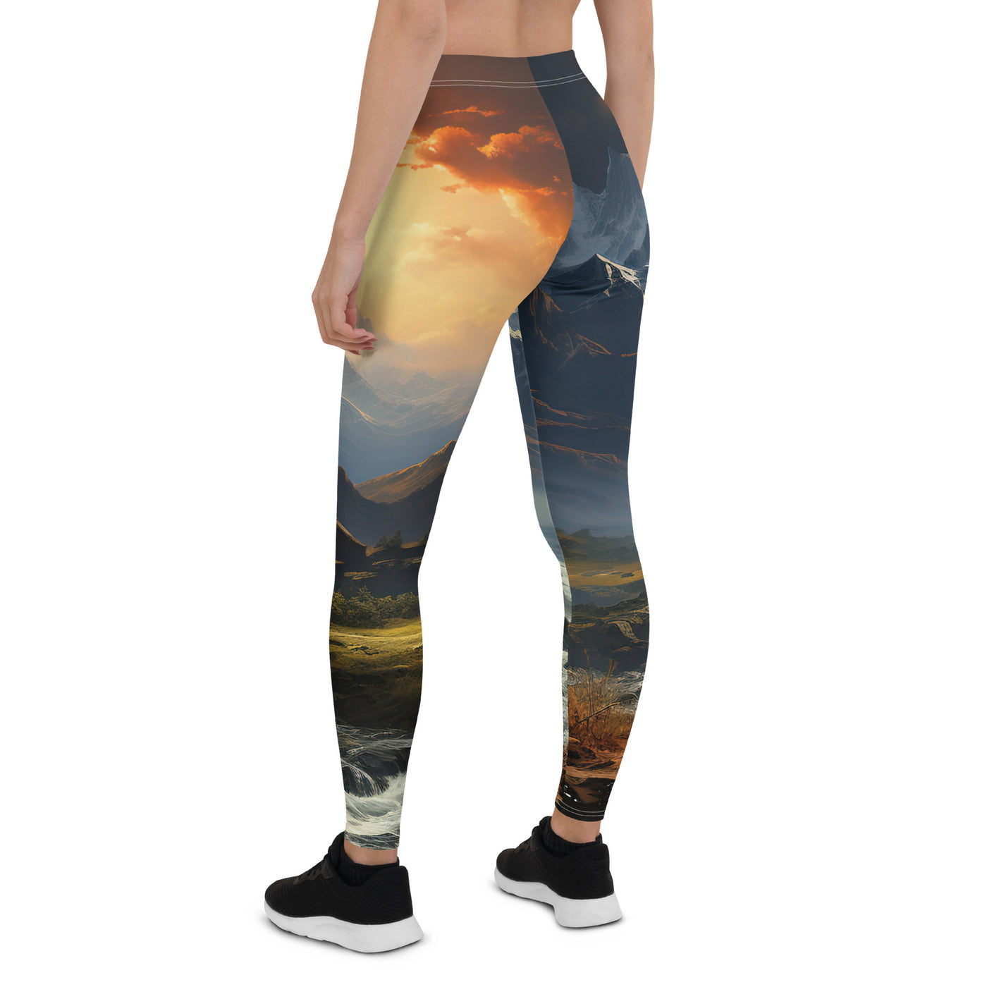 Berge, Sonne, steiniger Bach und Wolken - Epische Stimmung - Leggings (All-Over Print) berge xxx