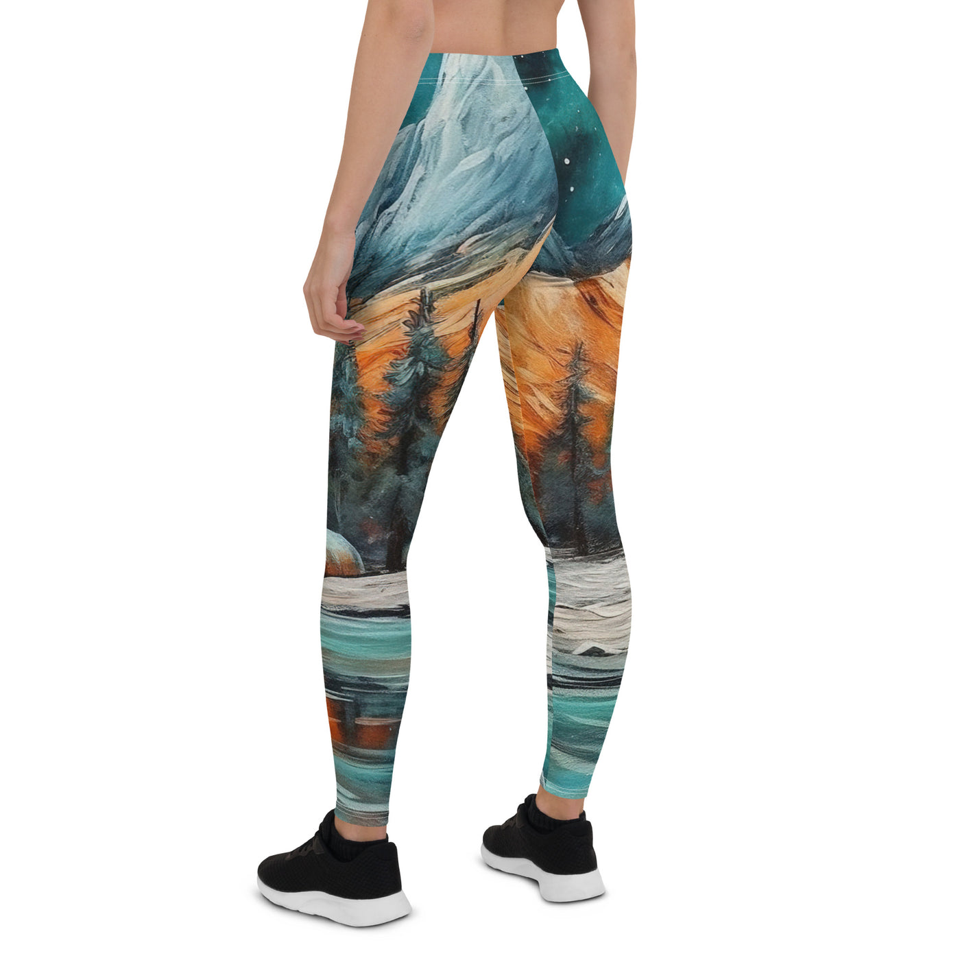 Berglandschaft und Zelte - Nachtstimmung - Landschaftsmalerei - Leggings (All-Over Print) camping xxx