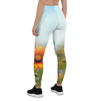 Foto von Blumen im Sonnenschein - Nahaufnahme - Leggings (All-Over Print) camping xxx