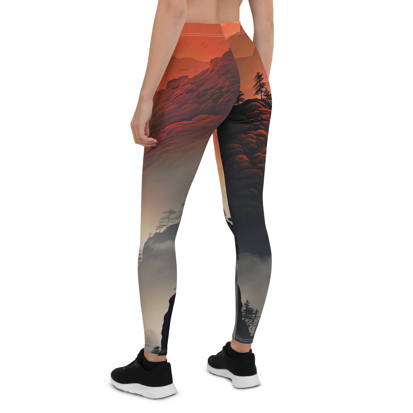 Gebirge, rote Farben und Nebel - Episches Kunstwerk - Leggings (All-Over Print) berge xxx