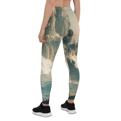 Dolomiten - Landschaftsmalerei - Leggings (All-Over Print) berge xxx