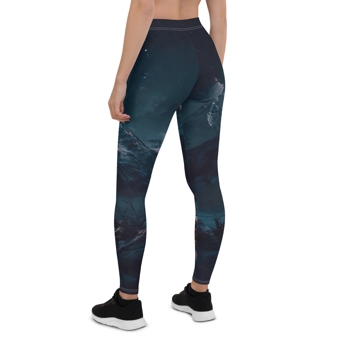 Zelt und Berg in der Nacht - Sterne am Himmel - Landschaftsmalerei - Leggings (All-Over Print) camping xxx