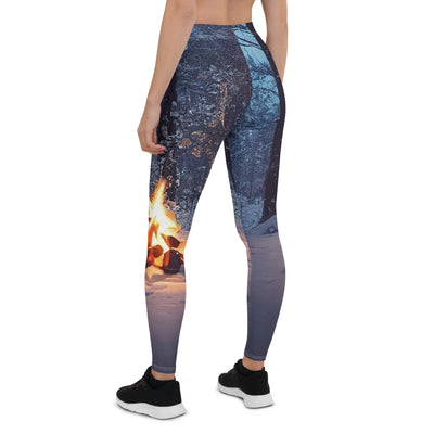 Lagerfeuer im Winter - Camping Foto - Leggings (All-Over Print) camping xxx