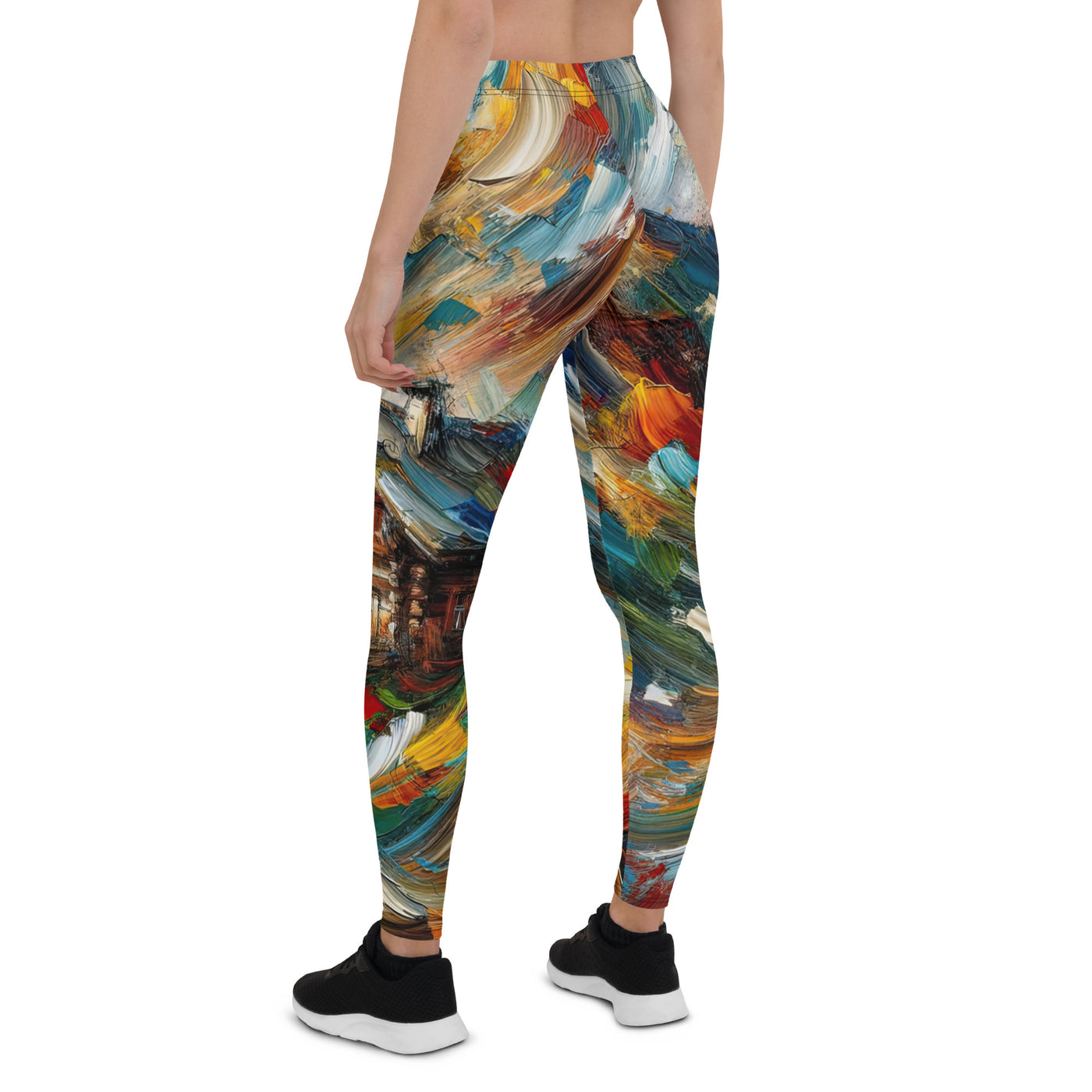 Expressionistisches Farbchaos der Alpen und Schönheit der Berge - Abstrakt - Leggings (All-Over Print) berge xxx yyy zzz