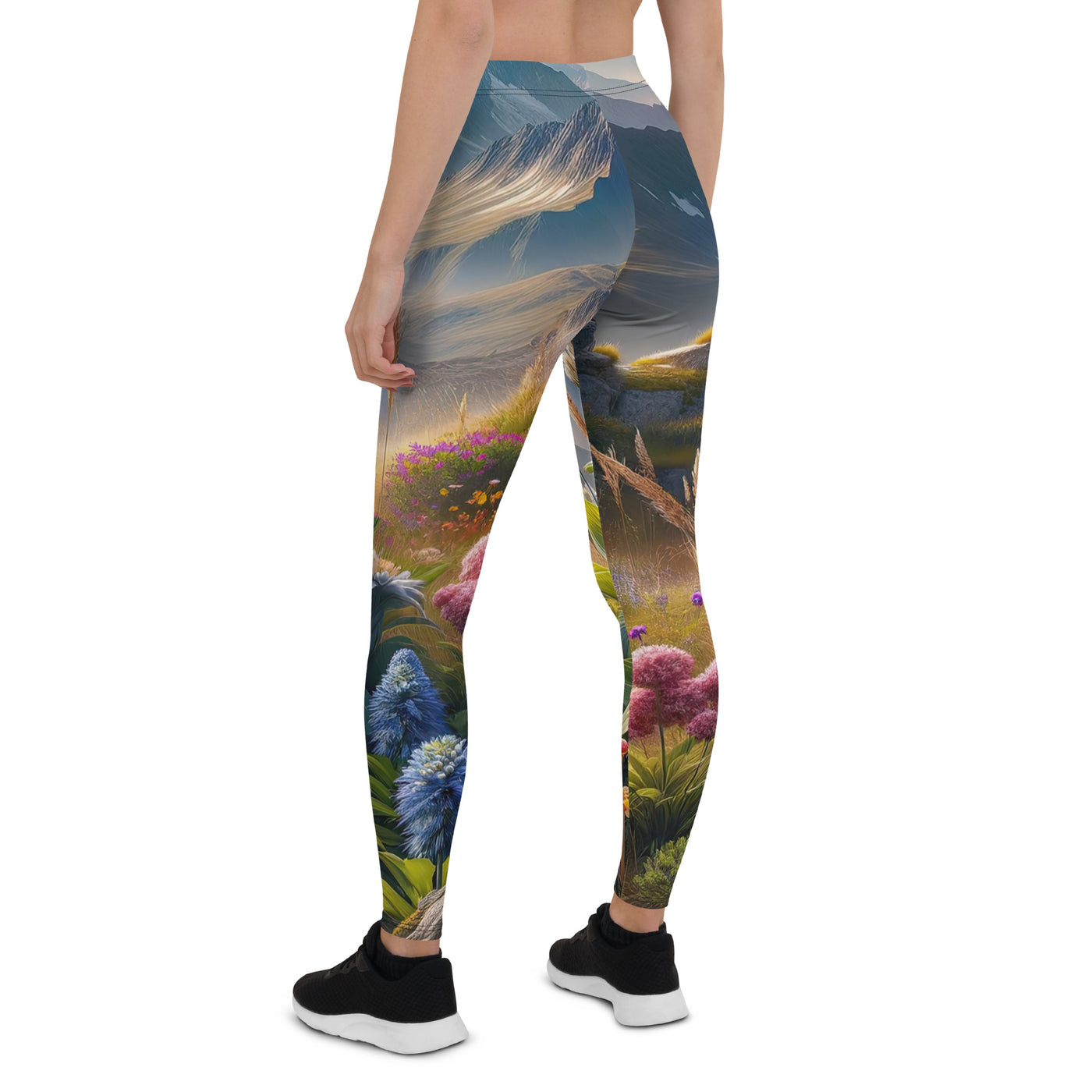 Alpine Flora: Digitales Kunstwerk mit lebendigen Blumen - Leggings (All-Over Print) berge xxx yyy zzz