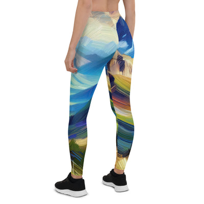 Impressionistische Alpen, lebendige Farbtupfer und Lichteffekte - Leggings (All-Over Print) berge xxx yyy zzz