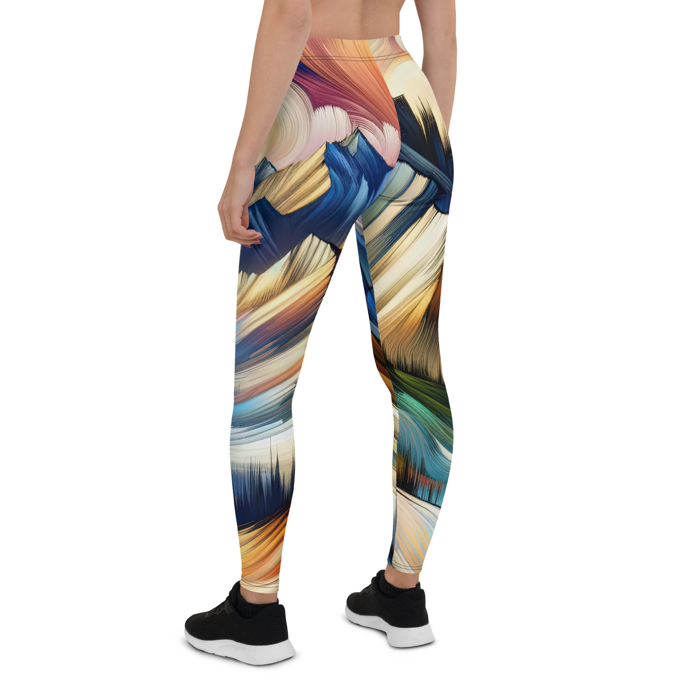 Alpen in abstrakter Expressionismus-Manier, wilde Pinselstriche - Leggings (All-Over Print) berge xxx yyy zzz