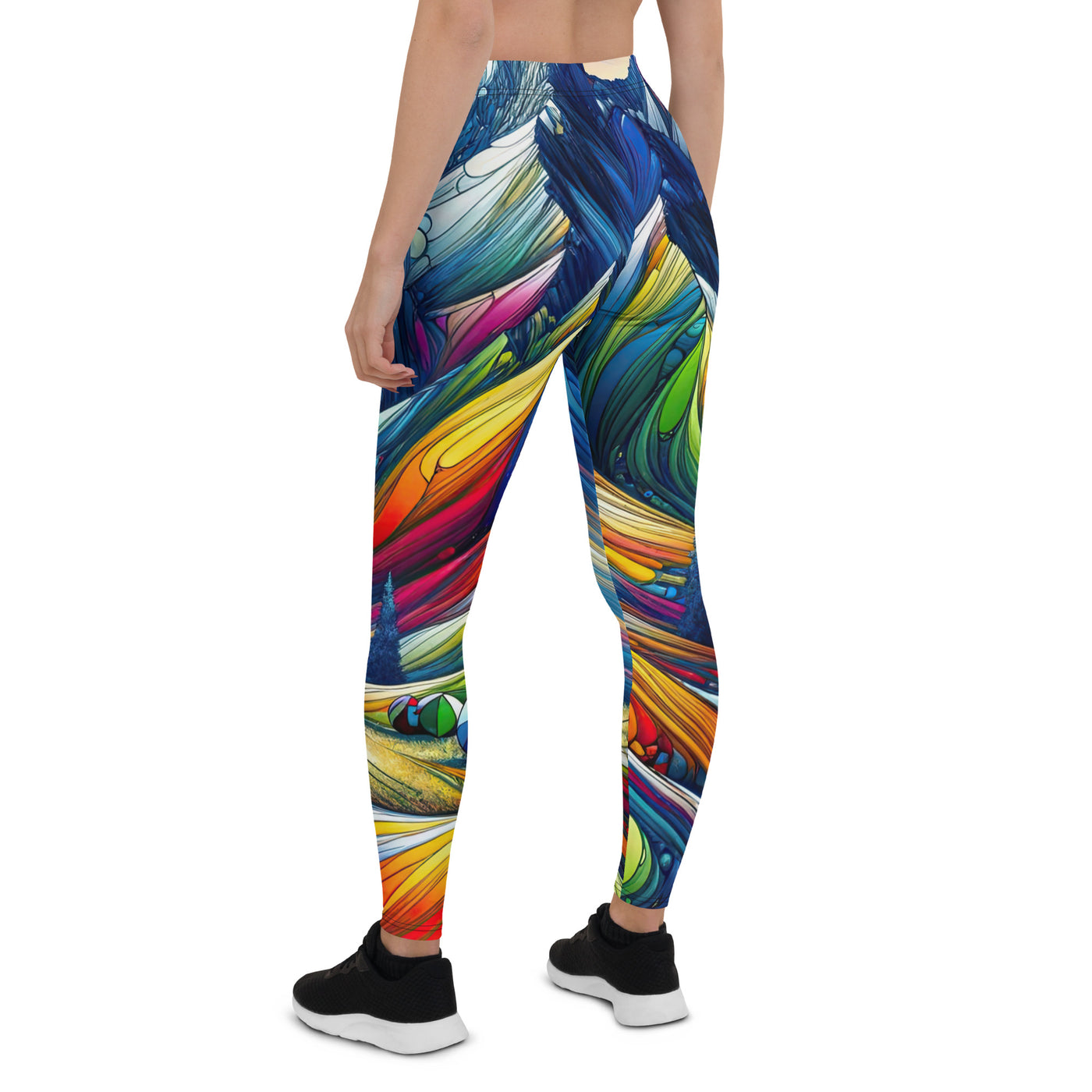 Surreale Alpen in abstrakten Farben, dynamische Formen der Landschaft - Leggings (All-Over Print) camping xxx yyy zzz