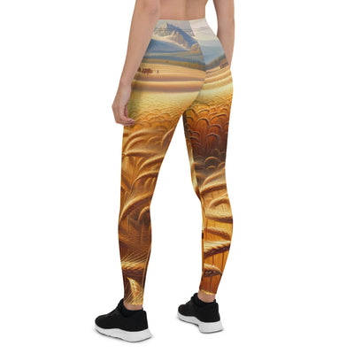 Ölgemälde eines bayerischen Weizenfeldes, endlose goldene Halme (TR) - Leggings (All-Over Print) xxx yyy zzz