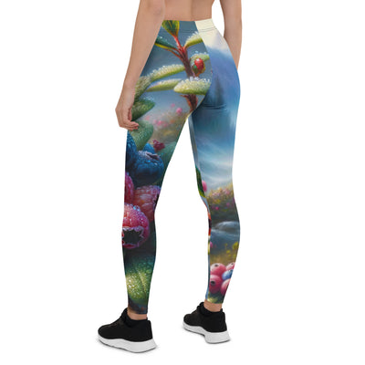 Ölgemälde einer Nahaufnahme von Alpenbeeren in satten Farben und zarten Texturen - Leggings (All-Over Print) wandern xxx yyy zzz