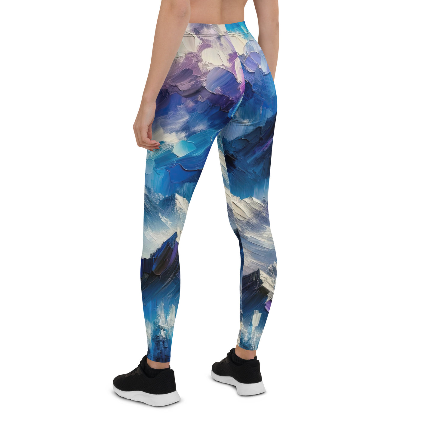 Alpenabstraktion mit dramatischem Himmel in Öl - Leggings (All-Over Print) berge xxx yyy zzz