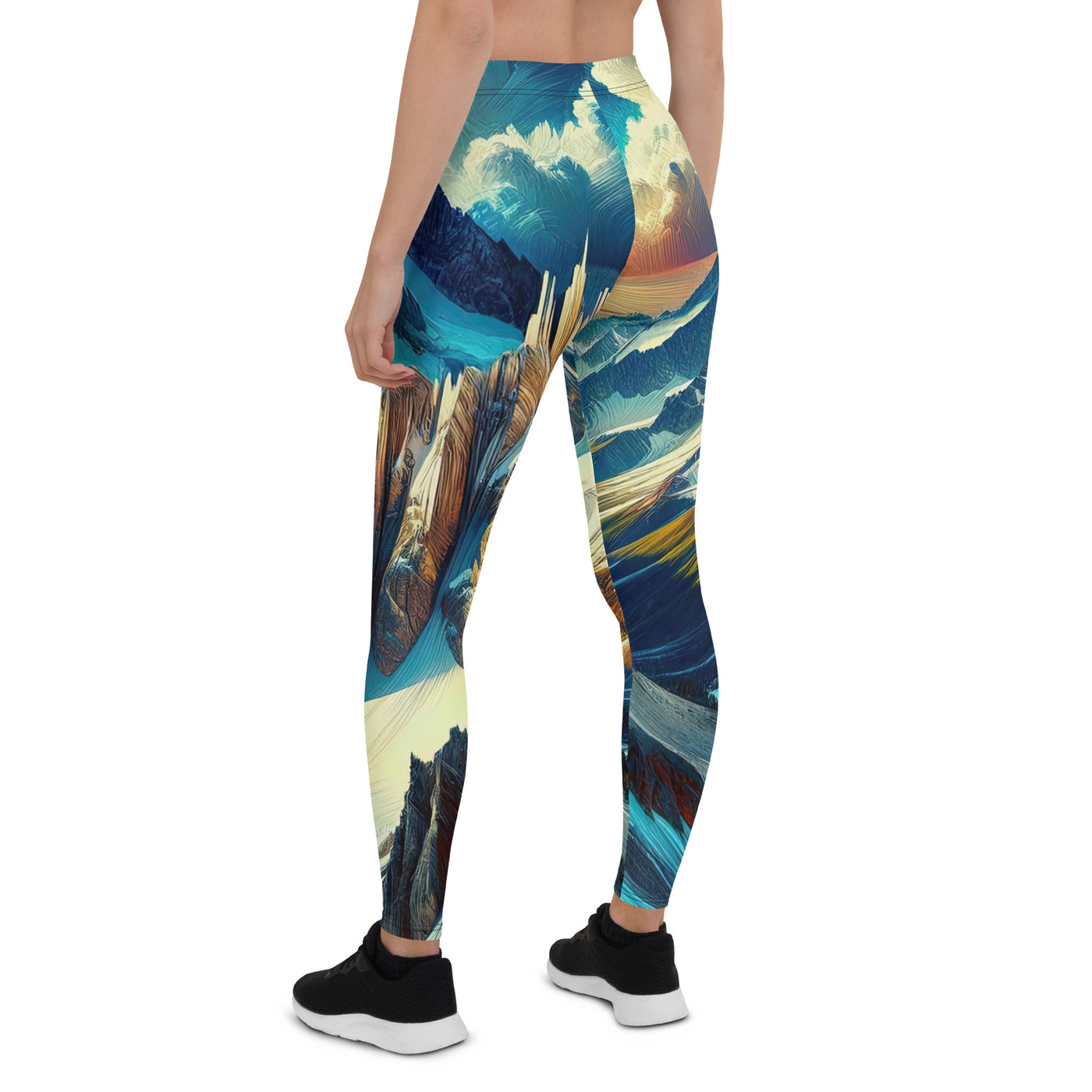 Majestätische Alpen in zufällig ausgewähltem Kunststil - Leggings (All-Over Print) berge xxx yyy zzz