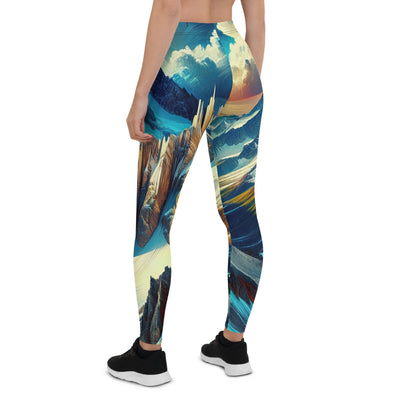 Majestätische Alpen in zufällig ausgewähltem Kunststil - Leggings (All-Over Print) berge xxx yyy zzz