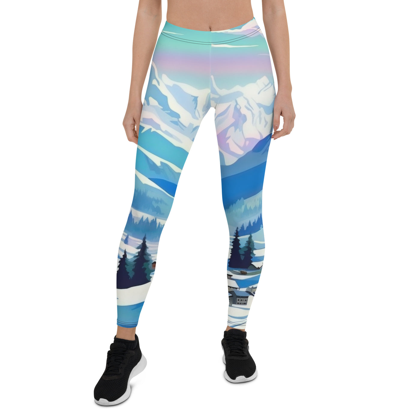 Berge und Schnee - Landschaft - Leggings (All-Over Print) ski xxx XL