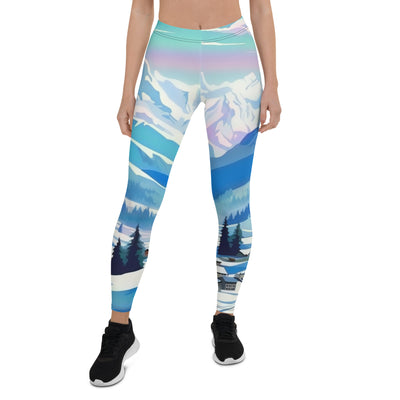 Berge und Schnee - Landschaft - Leggings (All-Over Print) ski xxx XL