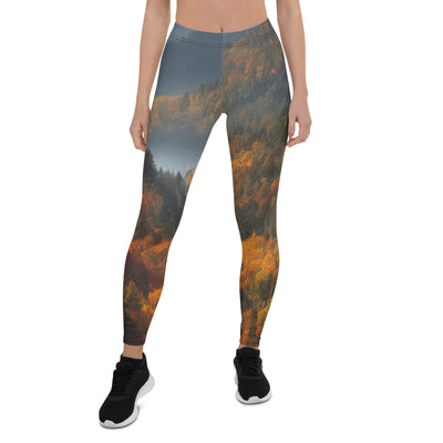 Berge, Wald und Nebel - Malerei - Leggings (All-Over Print) berge xxx XL