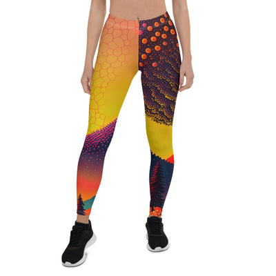 Berge und warme Farben - Punktkunst - Leggings (All-Over Print) berge xxx XL