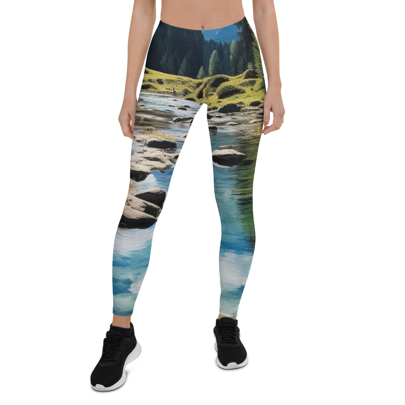 Österreichische Alpen und steiniger Bach - Leggings (All-Over Print) berge xxx XL