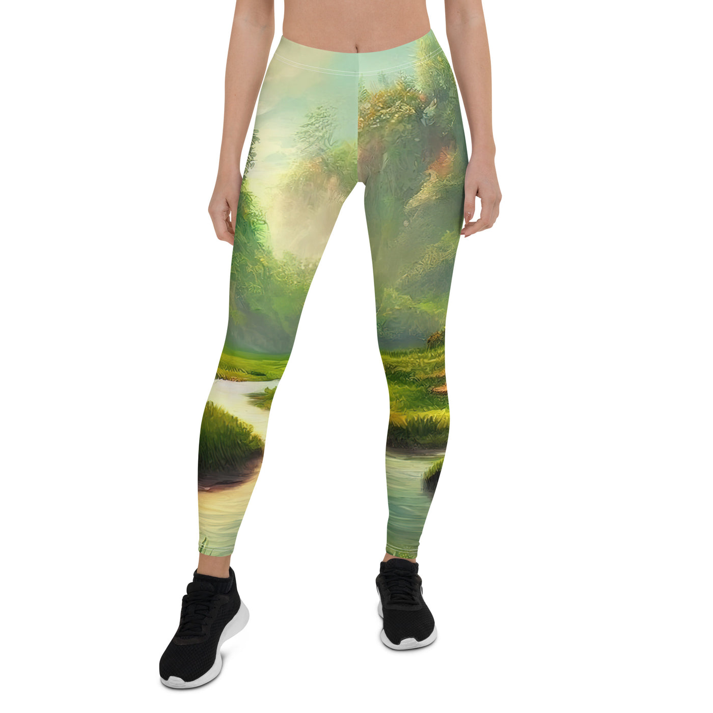 Bach im tropischen Wald - Landschaftsmalerei - Leggings (All-Over Print) camping xxx XL