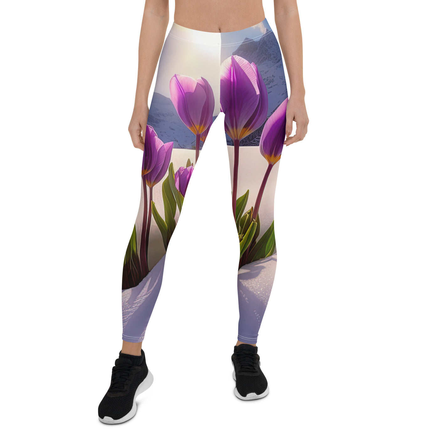 Tulpen im Schnee und in den Bergen - Blumen im Winter - Leggings (All-Over Print) berge xxx XL