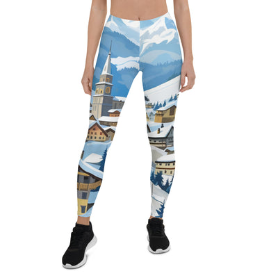 Kitzbühl - Berge und Schnee - Landschaftsmalerei - Leggings (All-Over Print) ski xxx XL