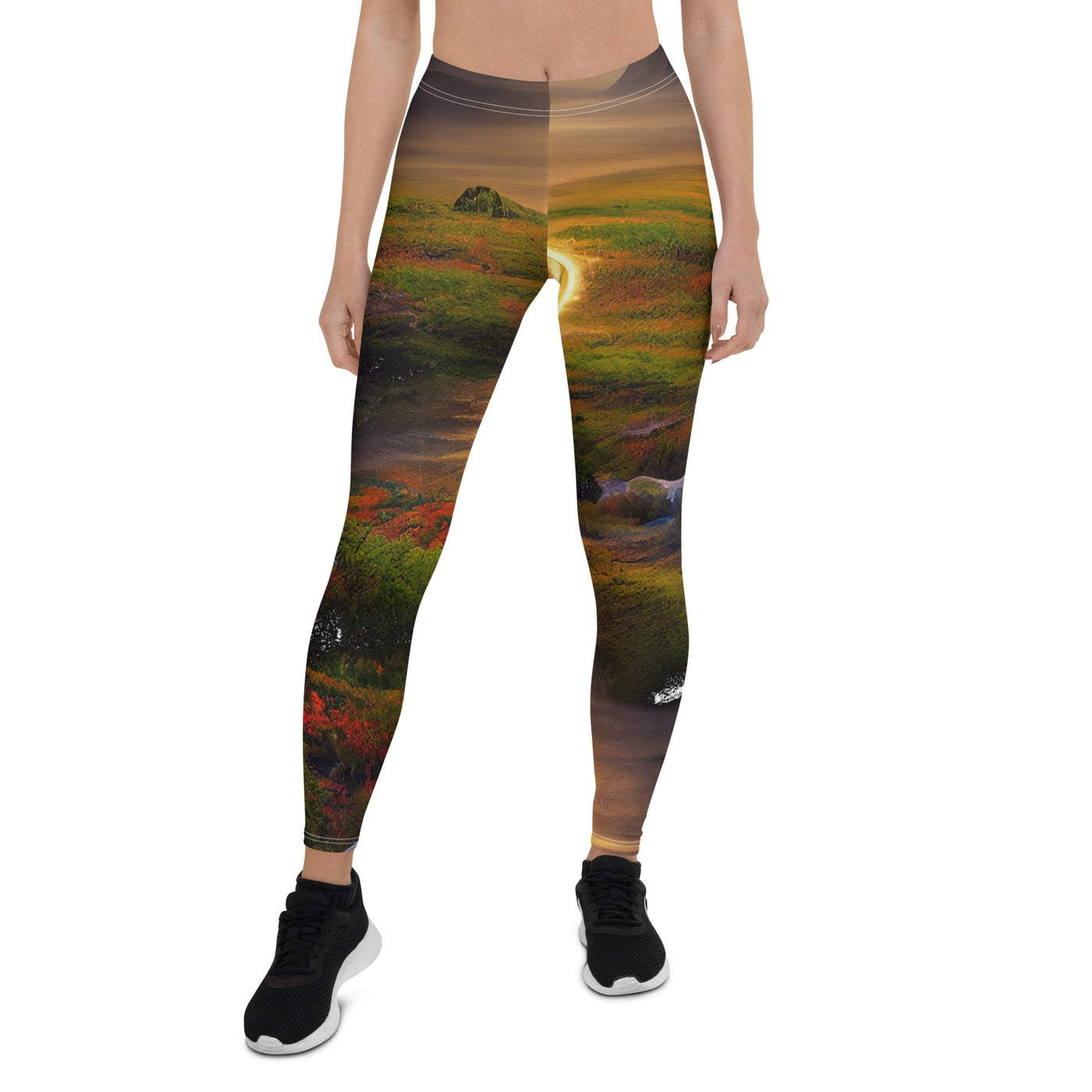 Landschaft mit wilder Atmosphäre - Malerei - Leggings (All-Over Print) berge xxx XL