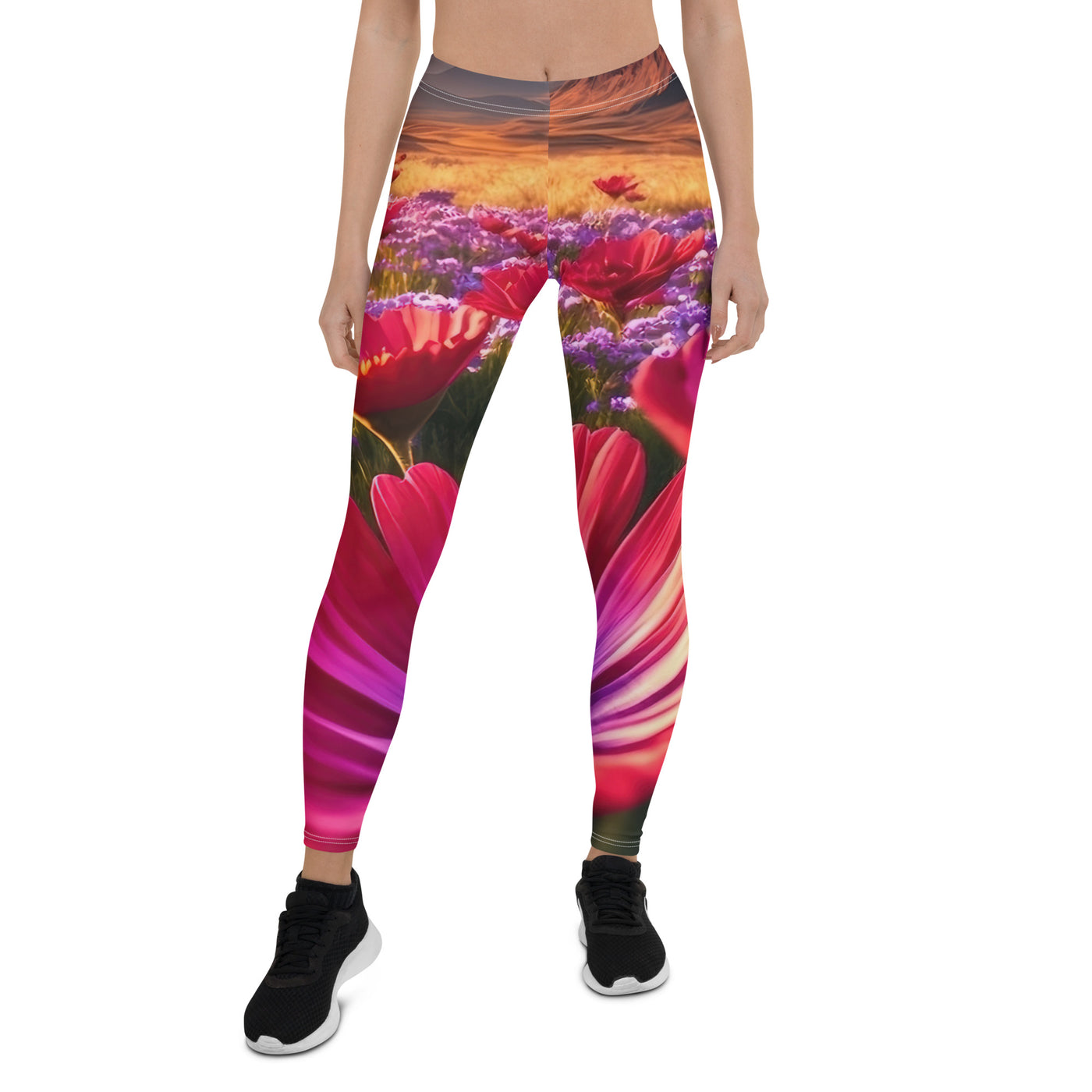 Wünderschöne Blumen und Berge im Hintergrund - Leggings (All-Over Print) berge xxx XL