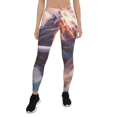 Berg und Bergsee - Landschaftsmalerei - Leggings (All-Over Print) berge xxx XL