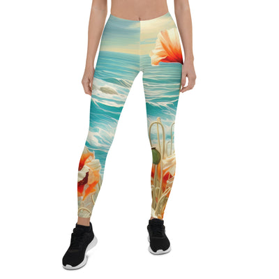 Blumen, Meer und Sonne - Malerei - Leggings (All-Over Print) camping xxx XL