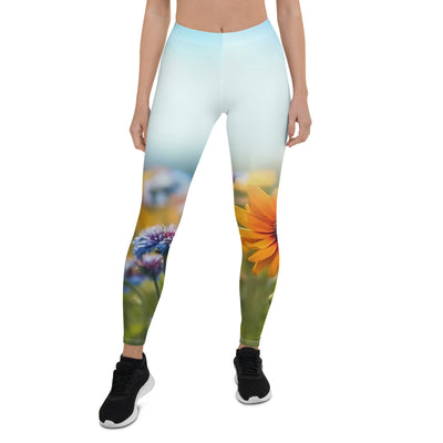 Foto von Blumen im Sonnenschein - Nahaufnahme - Leggings (All-Over Print) camping xxx XL