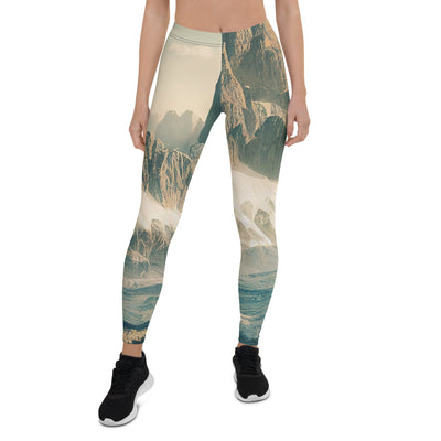 Dolomiten - Landschaftsmalerei - Leggings (All-Over Print) berge xxx XL