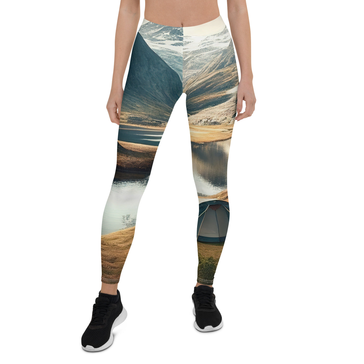 Zelt, Berge und Bergsee - Leggings (All-Over Print) camping xxx XL