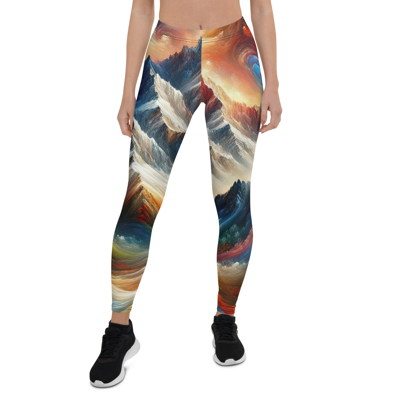 Expressionistische Alpen, Berge: Gemälde mit Farbexplosion - Leggings (All-Over Print) berge xxx yyy zzz XL