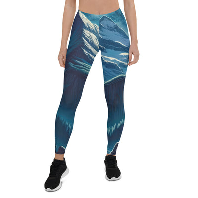 Legendäre Alpennacht, Mondlicht-Berge unter Sternenhimmel - Leggings (All-Over Print) berge xxx yyy zzz XL