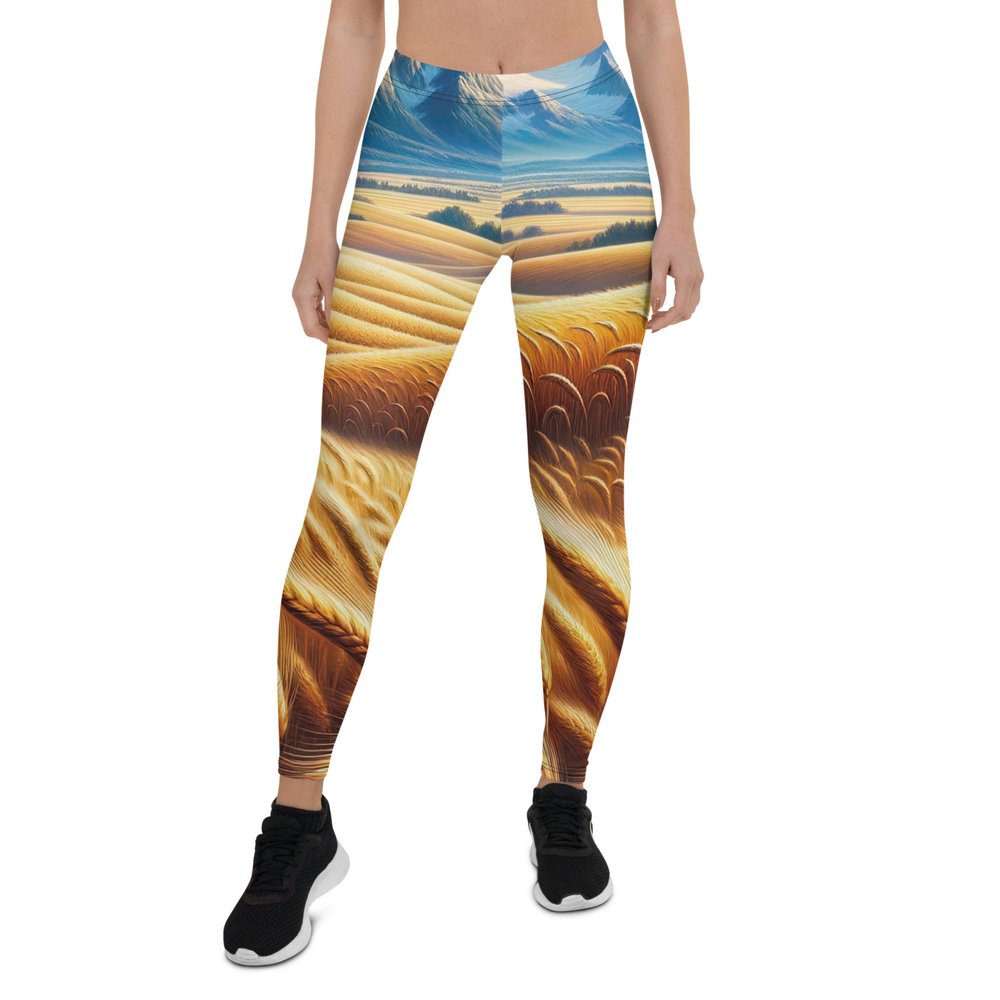 Ölgemälde eines weiten bayerischen Weizenfeldes, golden im Wind (TR) - Leggings (All-Over Print) xxx yyy zzz XL