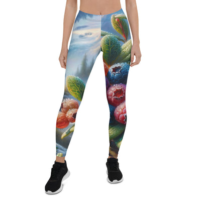 Ölgemälde einer Nahaufnahme von Alpenbeeren in satten Farben und zarten Texturen - Leggings (All-Over Print) wandern xxx yyy zzz XL