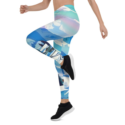 Berge und Schnee - Landschaft - Leggings (All-Over Print) ski xxx