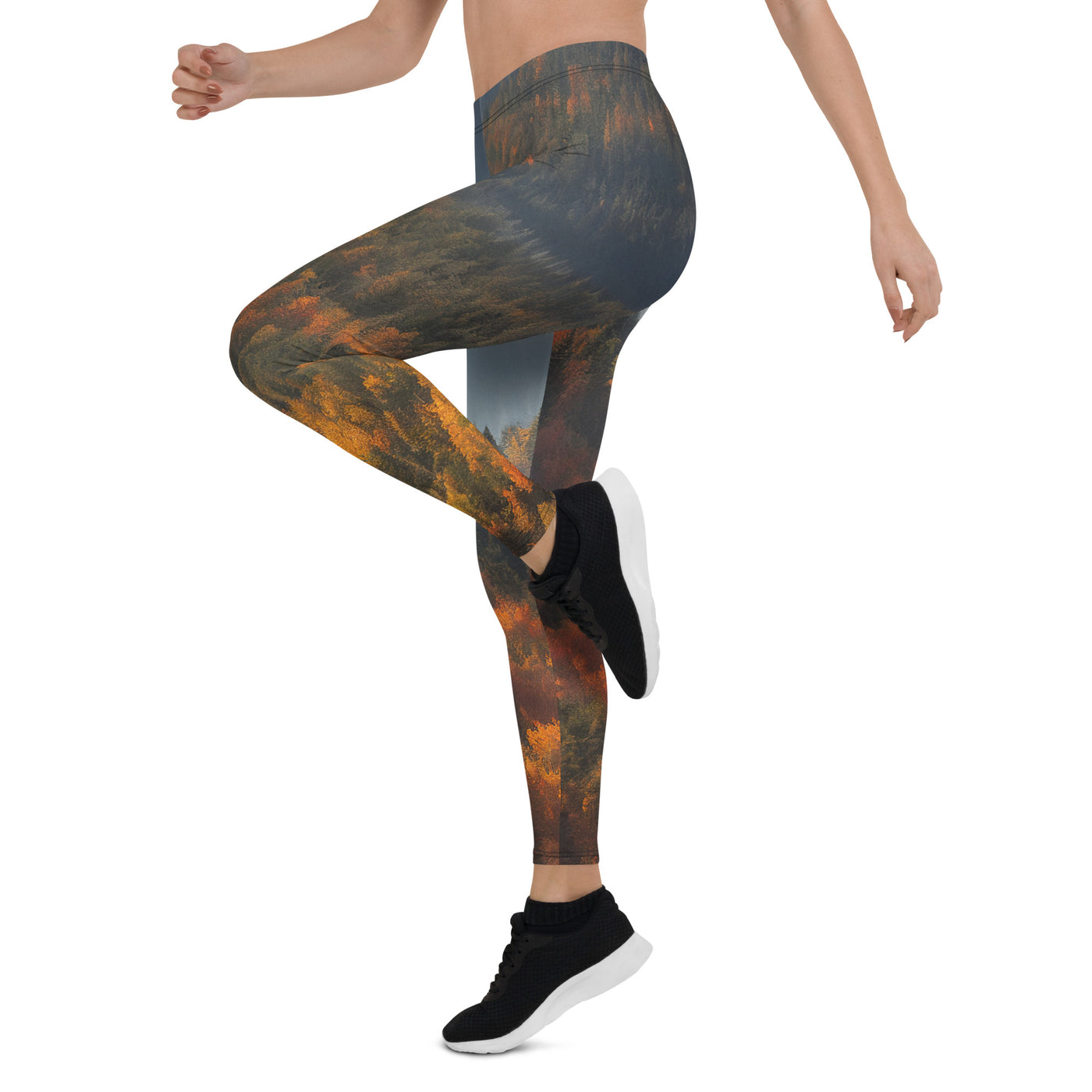 Berge, Wald und Nebel - Malerei - Leggings (All-Over Print) berge xxx